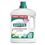 Sanytol - Désinfectant du Linge - Parfum Fleurs Blanches - 1,5L - Bactéricide, Virucide - Sans Javel - Préserve Fibres et Couleurs à Toutes Températures