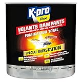 K.PRO Choc - Fumigateur Total - Élimine Tous Les Insectes Volants & Rampants - Spécial Infestation - Action Radicale - Technique Professionnelle - Pour 130m3-10g