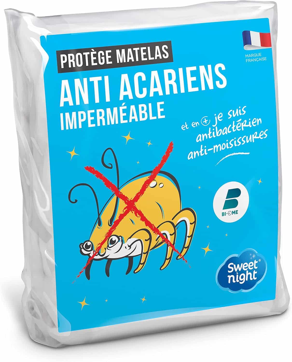 Protège-matelas imperméable anti-acariens Sweet Night · 160x200 cm